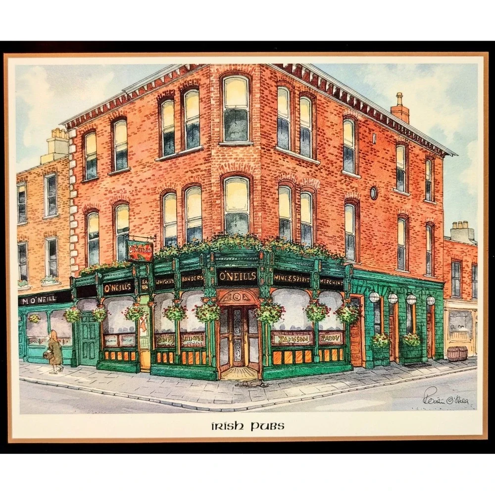 Vintage Pimpernel Irish Pubs Placemats Set of 6 Cork Backed Dublin Scenes